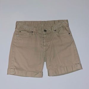 7 For All Mankind Khaki Shorts Size: 24